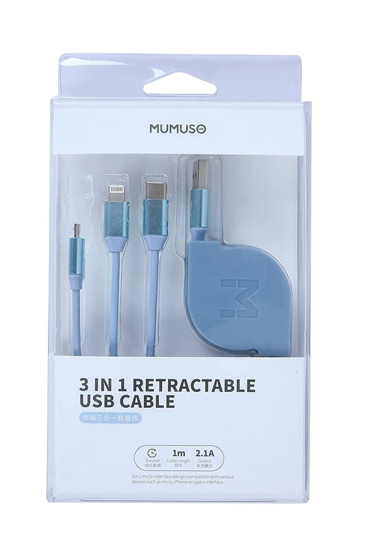 Mumuso - 3 In 1 Retractable Usb Cable