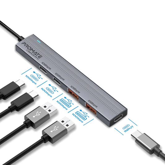 Promate multi Port 10 GBPS | USB C data hub 4 in 1